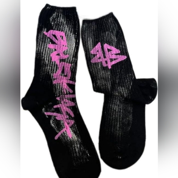 Black Pink Balenciaga Socks 🔥🔥🔥 - Picture 1 of 1